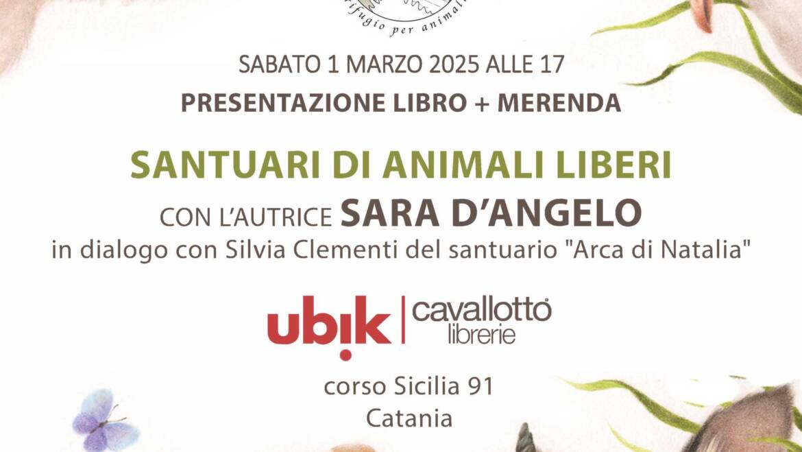 Presentazione del libro + merenda di Sara D’Angelo “Santuari di animali liberi”, Logosedizioni